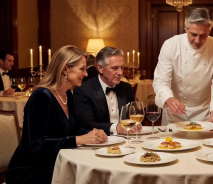Chef's tasting večer v TopDiningZone s hosťami pri elegantne prestretom stole